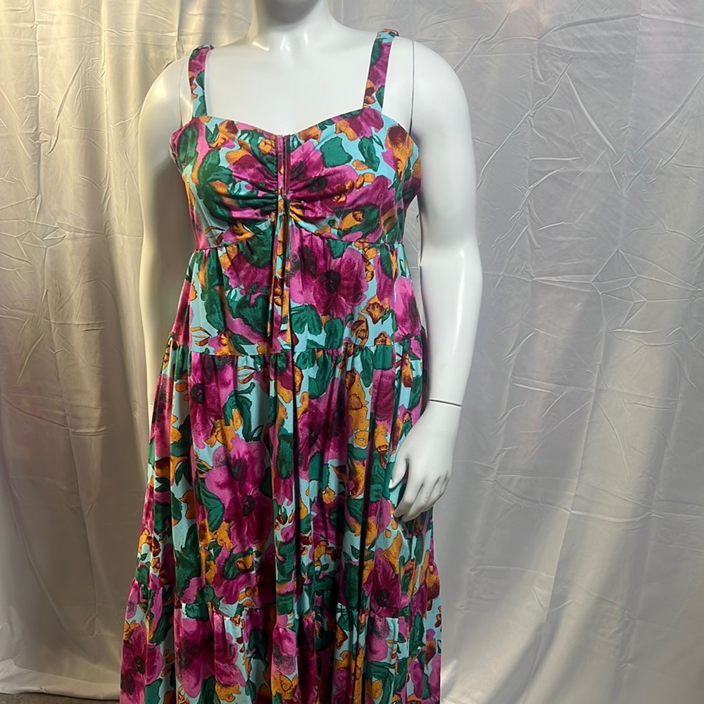 Terra & Sky Women's Plus Size Tiered Maxi Dress